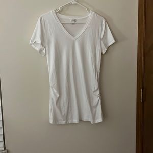 Jcrew vintage cotton white v neck size m